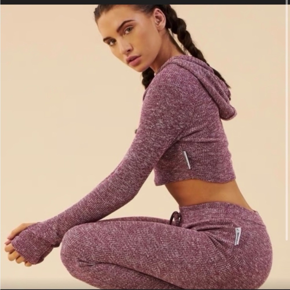 Gym Shark Crop Hoodie/Joggers Set